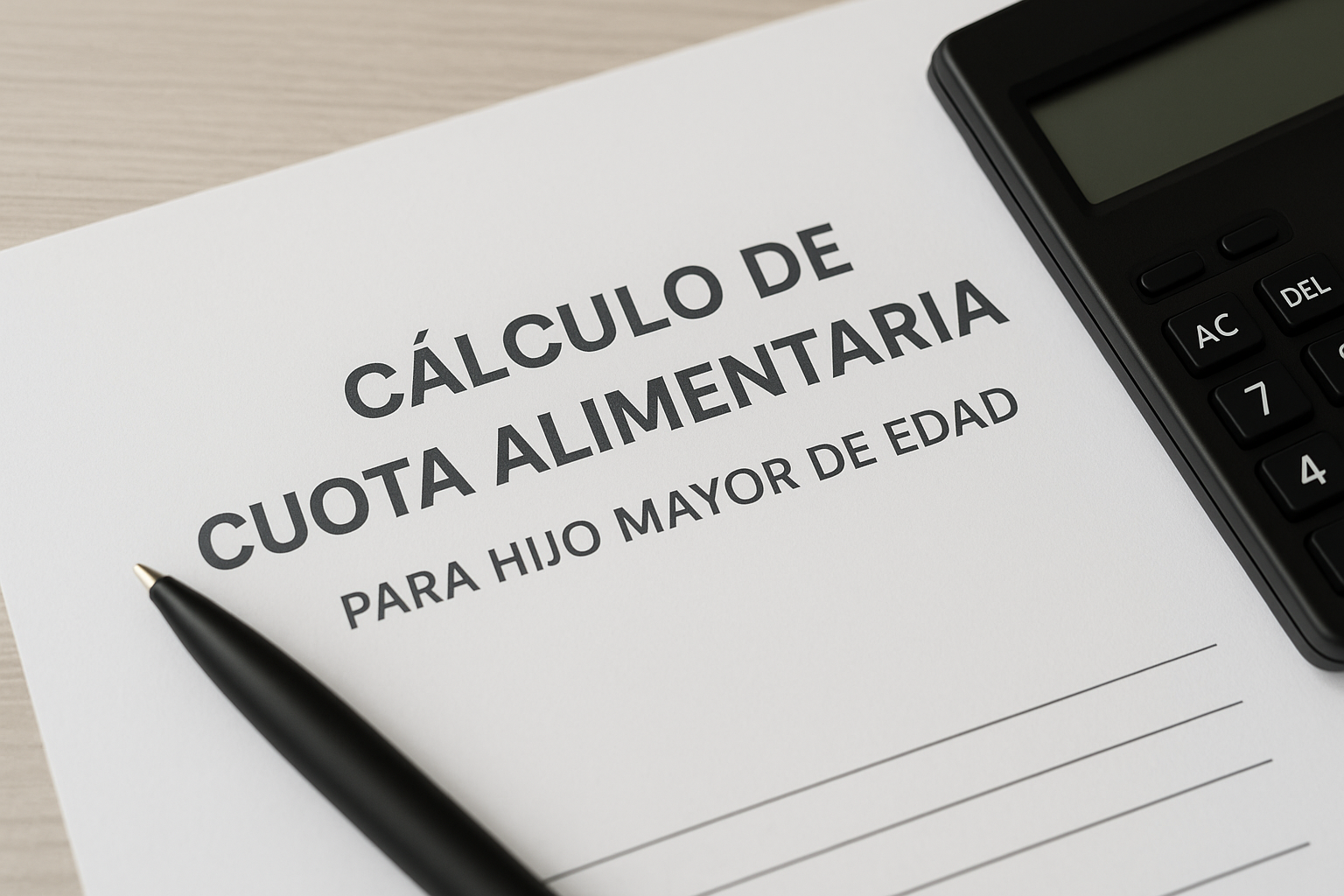 Guía para calcular cuota alimentaria en mayores de edad en Colombia